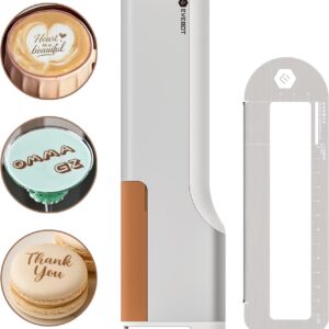 Handheld Food PrintPen Portable Mini Coffee PrintPen Latte Art Macaron Cookie DIY Design PrintPen, Christmas Gifts Bluetooth 4.2-1PCS Brown Color