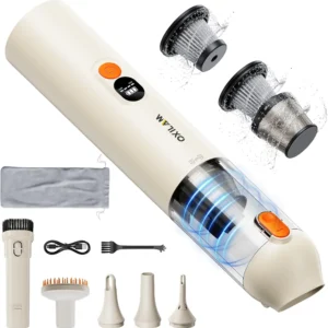 OXILAM 4 in 1 Car Vacuum – Handheld Vacuum 14000PA High Power, Portable Cordless Small Vacuum, Blow & Suction 2 in 1, Up to 30 Mins Runtime, Multi-Nozzles, Vacuum Cleaner for Home, Pet, Car, Office