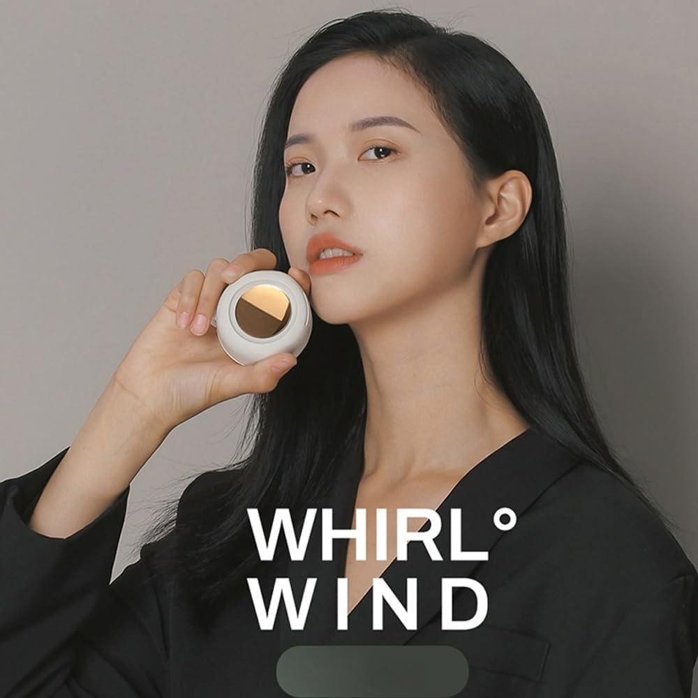 2025 New Portable Silent Mini Bladeless Electric Fan, Clip On Fan For Shirt, 3 Speeds Hands-Free Neck Fan,Suitable For Outdoor & Travel & Office, Travel Accessories, Gift (White)