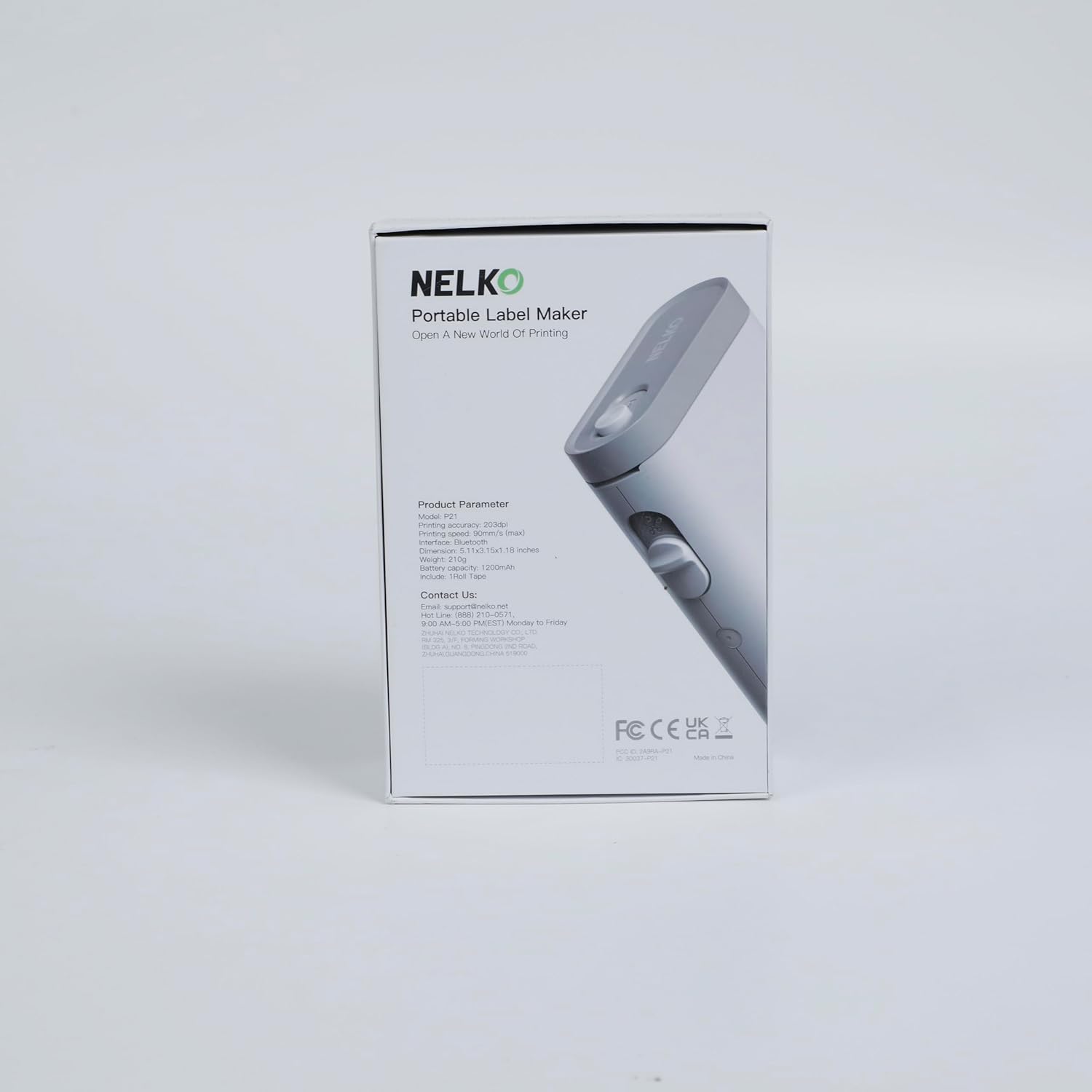 Nelko Label Maker Machine with Tape, P21 Bluetooth Label Printer, Wireless Mini Label Makers with Multiple Templates for School Office Home, White