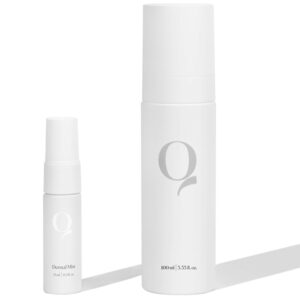 Qure Dermal Mist Duo Hypochlorous Acid Spray for Face, Skin and Body, HOCl Facial Hydrating Spray, Calm irritation, Reduce redness, Purify skin, Support barrier repair (100ml + 15ml Travel Duo)