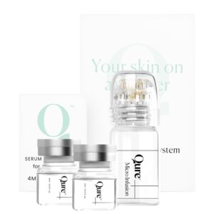 Qure Micro Infusion System for Face – Facial Moisturizing Essence, Hydrating Serum for All Skin Types, Refreshed Skin – 1-Month Supply