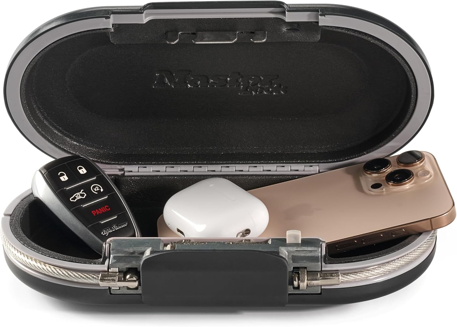 Master Lock Portable Small Lock Box, Set Your Own Combination Lock Portable Safe, Personal Travel Safe