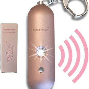 Personal Safety Alarm – Travel Safe Waterproof – Gift for Women College Girls – Self Defense Keychain – Extra Loud Siren – Strobe Light – Cute Key Chains