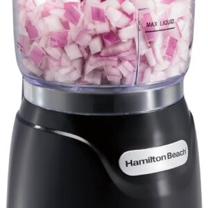 Hamilton Beach Electric Vegetable Chopper & Mini Food Processor, 3-Cup, 350 Watts, for Dicing, Mincing, and Puree