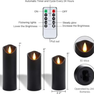 Homemory Black Flameless Candles
