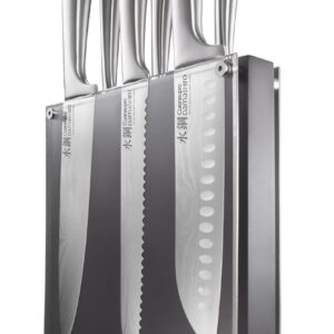 Cuisine::pro Damashiro Knife Block (Kumi, 7-Piece Chef Knife Set) – Japanese Steel Knife