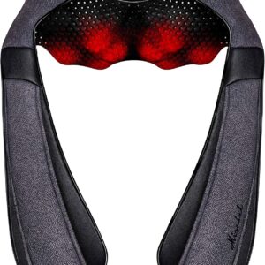 Mirakel Neck Massager for Pain Relief Deep Tissue, Shiatsu Shoulder & Back Massager with Heat
