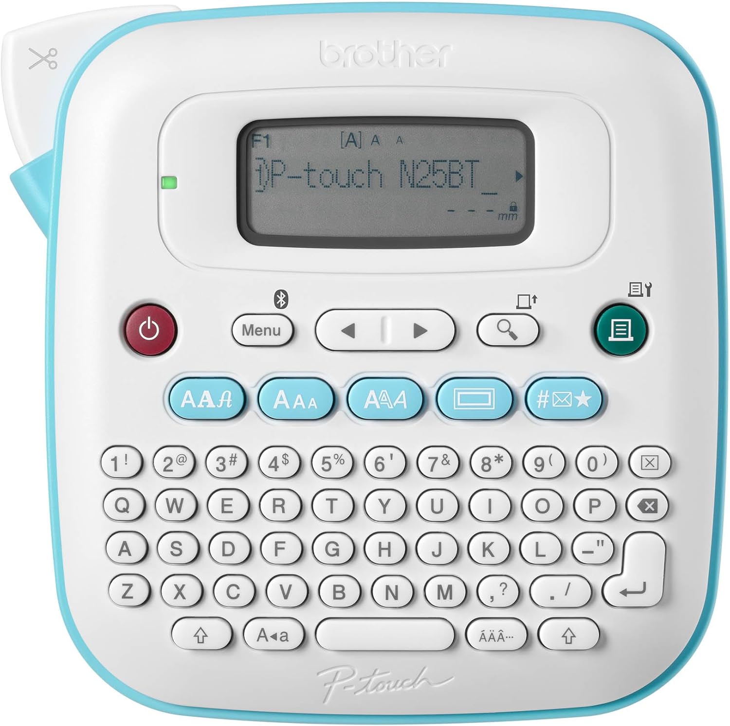 P-Touch PT-N25BT Personal Connected Label Maker, Bluetooth, Design&Print2 app, Portable, Handheld and Prints with P-Touch Btag½â€ (12mm) Wide Color Label Tapes