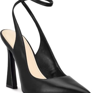 Womens Closed Toe Ankle Strap Heels Pointed Toe Pumps Shoes Slingback High Heel