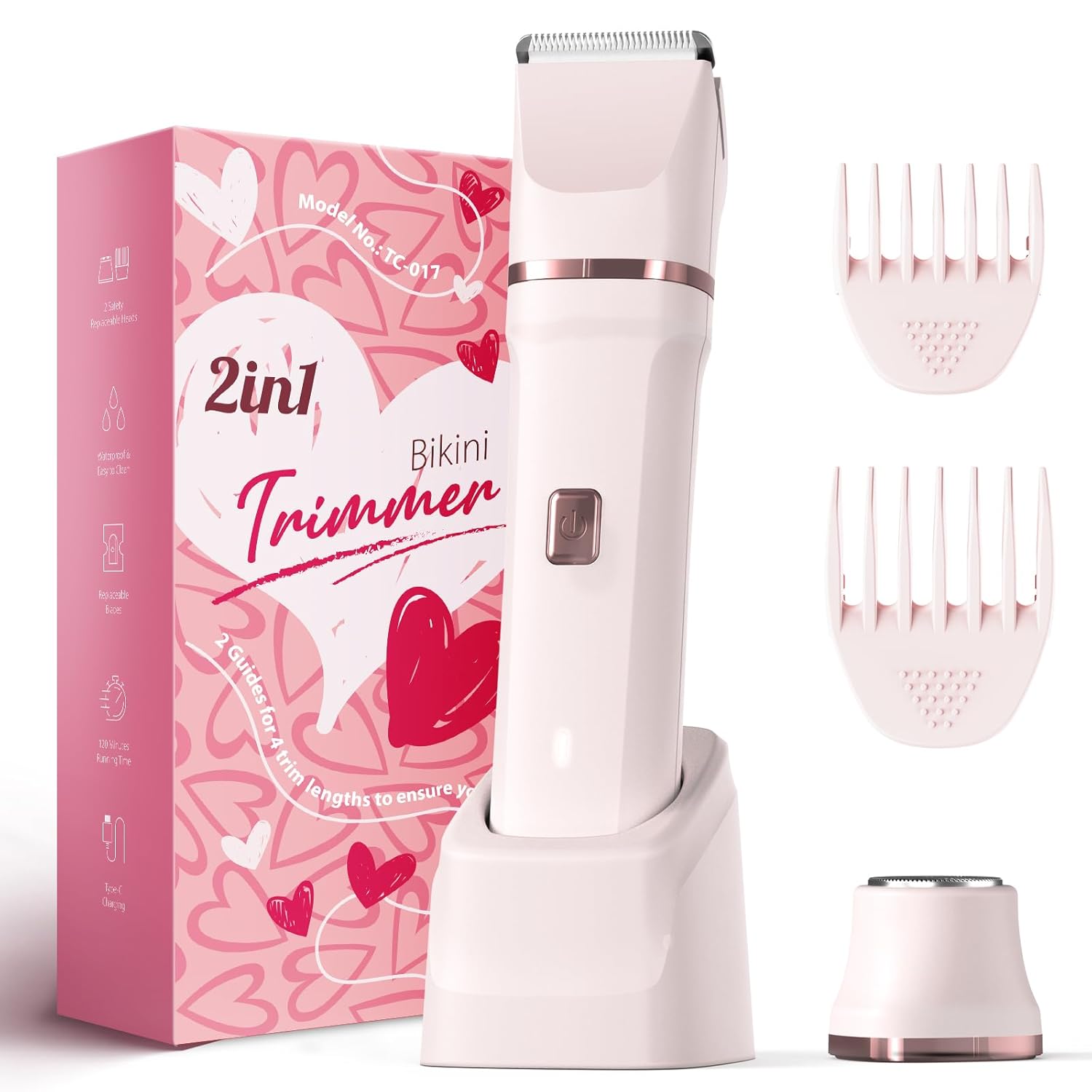 Bikini Trimmer for Women – Painless Electric Razors for Silk Skin,Cordless Body Shaver