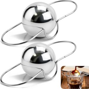 2 Pack Espresso Frozen Ball for Espresso Coffee, Stainless Steel Espresso Chilling Ball Espresso Cooler Espresso Machine Accessories