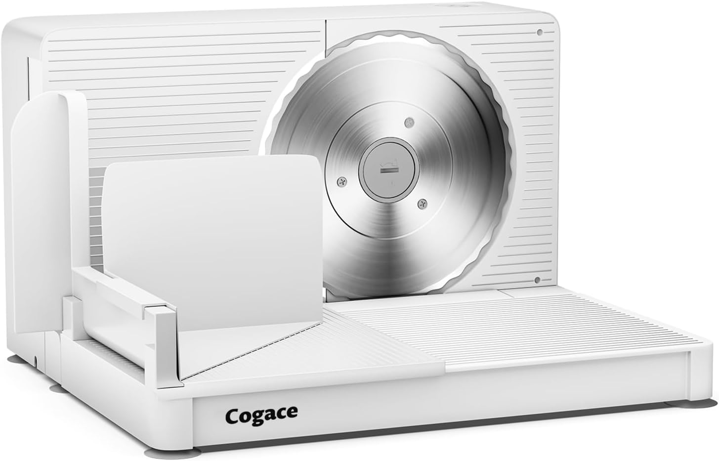 Foldable Meat Slicer, Electric Food Slicer with RSG 6.7″ Stainless Steel Blade, Child Lock Protection, 0-20mm Adjustable Thickness, Food Slicer Machine for Meat Bread Cheese Fruits and Vegetables