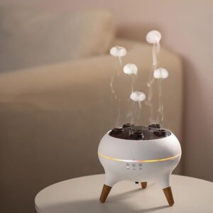 Dynamic Jellyfish Diffuser Humidifier, 7 Colors LED Lights 250ml Essential Oil Diffuser,Remote Control Humidifier for Bedroom & Office