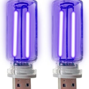 AUTOXBERT 2 Pack Portable Mini Touch Control LED Night Light, Retro Glass Bottle Ambient Lights, Plug-in USB Atmosphere Light for Car, Bedroom, Hallway, Computer