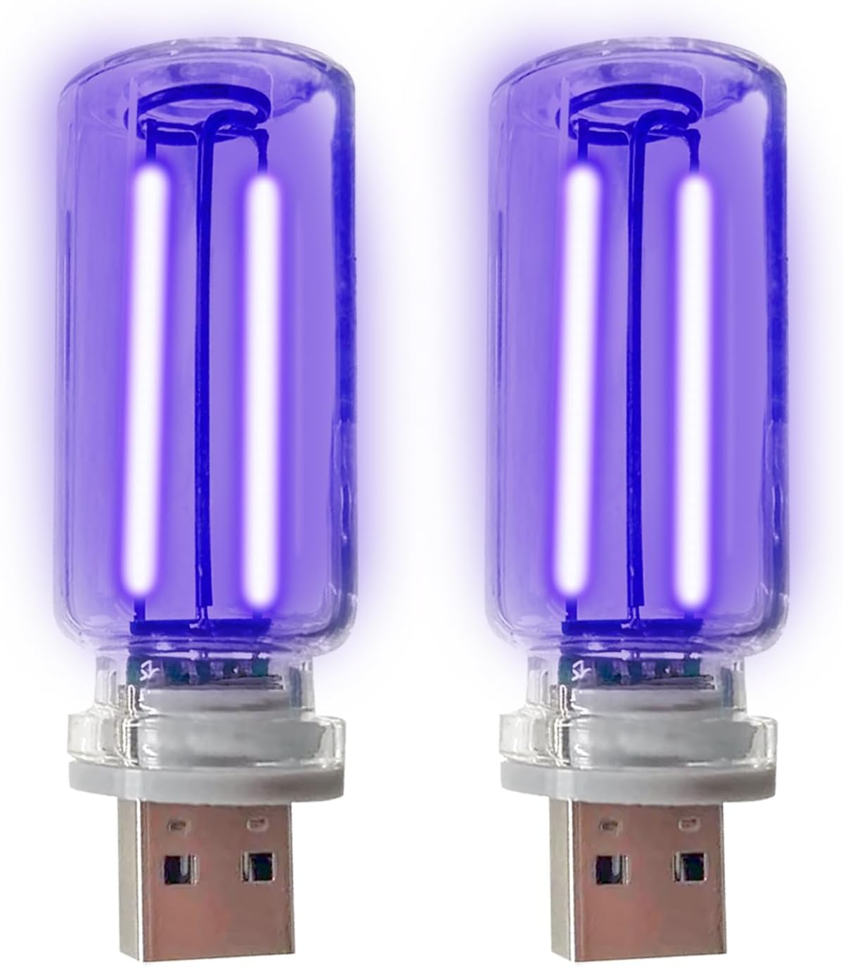 AUTOXBERT 2 Pack Portable Mini Touch Control LED Night Light, Retro Glass Bottle Ambient Lights, Plug-in USB Atmosphere Light for Car, Bedroom, Hallway, Computer