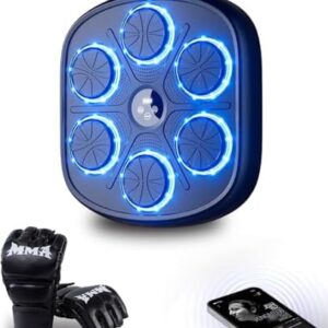 Music Boxing Machine for Adults, Boxing Machine Wall Mounted Music with Gloves, Boxing Music Workout Machine for Home, Indoor and Gym